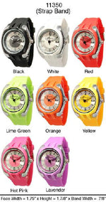 Load image into Gallery viewer, 6 Geneva Silicone Strap Band Watches
