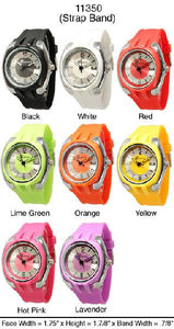 6 Geneva Silicone Strap Band Watches