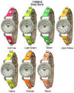 Load image into Gallery viewer, 6 Geneva Snap Band Watches
