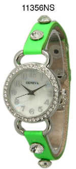 Load image into Gallery viewer, 6 Geneva Snap Band Watches
