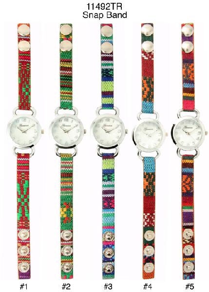 6 Geneva Tribal Print Watches