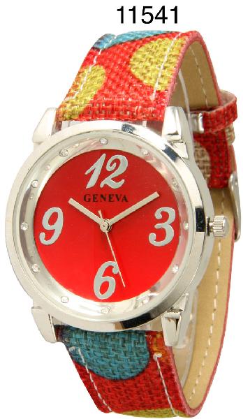 6 Geneva Strap Band Watches