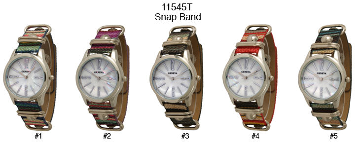 6 Geneva Silicone Band Watches