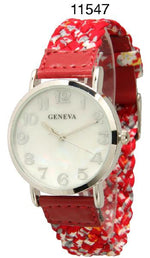 Load image into Gallery viewer, 6 Geneva Strap Band Watches
