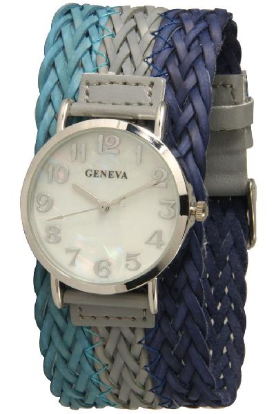 6 Geneva Braided Band Watches