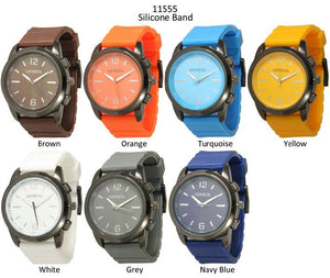 6 Geneva Silicone Band Watches