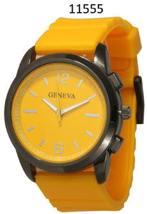 6 Geneva Silicone Band Watches