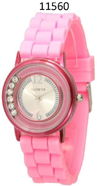 6 Geneva Silicone Band Watches