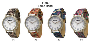 6 Geneva Strap Band Watches