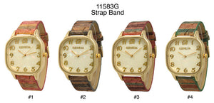 6 Geneva Strap Band Watches