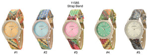 6 Geneva Strap Band Watches