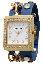 Load image into Gallery viewer, 6 Geneva Snap Band Watches
