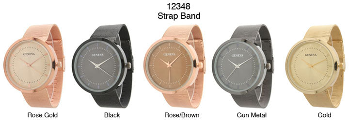 6 Geneva Strap Band Watches