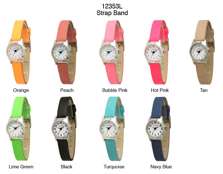 6 Geneva Strap Band Watches