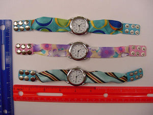 25 Printed Snap Button Scarf Watches