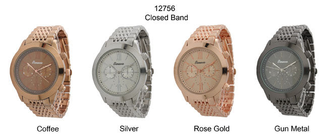 6 Geneva Closed Band Watches