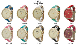 6 Geneva Strap Band Watches