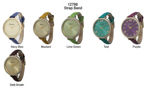 6 Geneva Strap Band Watches