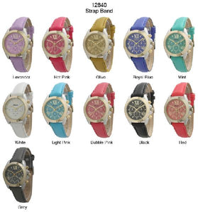 6 Geneva Strap Band Watches