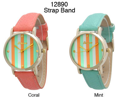 6 Geneva Strap Band Watches