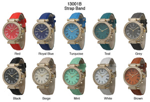 6 Geneva Strap Band Watches