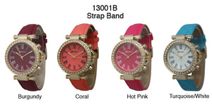 6 Geneva Strap Band Watches