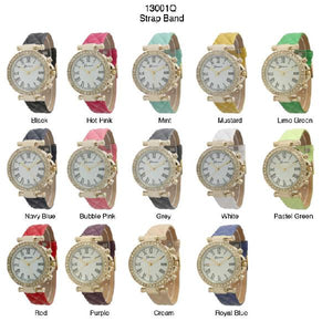6 Geneva Strap Band Watches