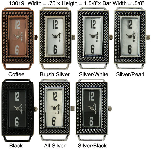 6 Narmi solid bar watch faces