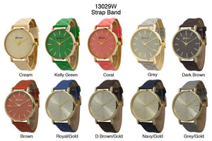 6 Geneva Strap Band Watches