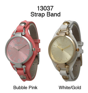 6 Geneva Strap Band Watches