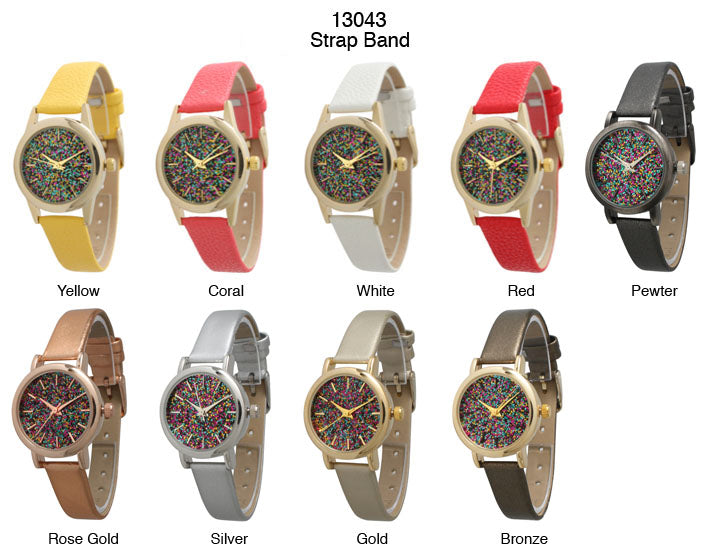 6 Geneva Strap Band Watches