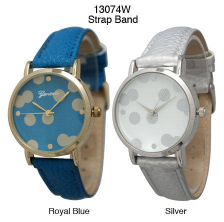 6 Geneva Strap Band Watches