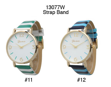 6 Geneva Strap Band Watches