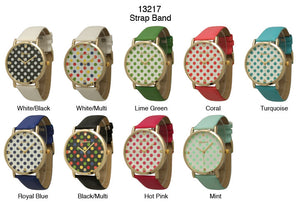 6 Geneva Strap Band Watches