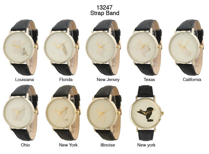 6 Geneva Strap Band Watches