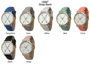 6 Geneva Strap Band Watches