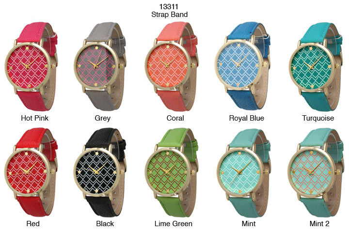 6 Geneva Moroccan Quatrefoil Watches