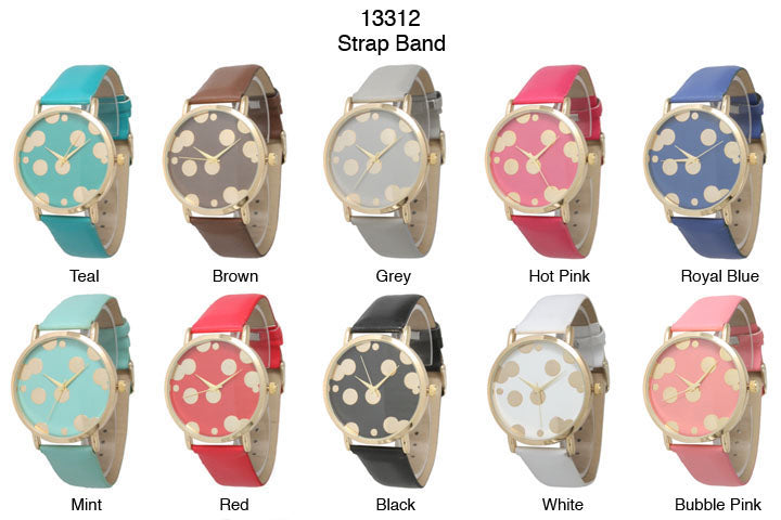 6 Geneva Strap Band Watches