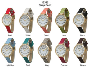 6 Geneva Strap Band Watches