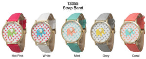 6 Geneva Strap Band Watches