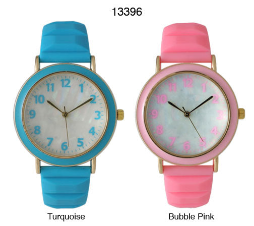 6 Geneva Silicone Band Watches