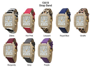 6 Geneva Strap Band Watches