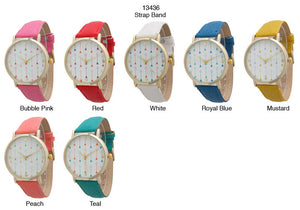 6 Geneva Strap Band Watches