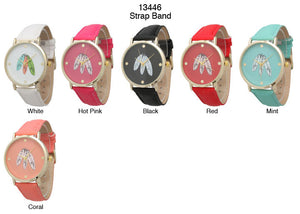 6 Geneva Strap Band Watches