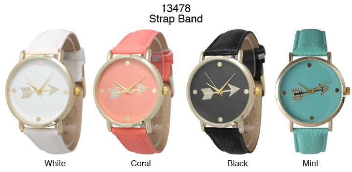 6 Geneva Strap Band Watches