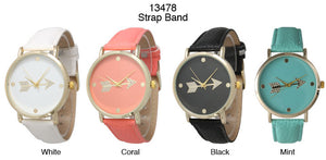 6 Geneva Strap Band Watches