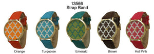 6 Geneva Strap Band Watches