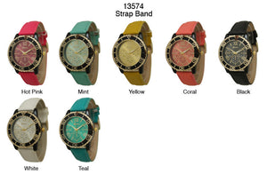 6 Geneva Strap Band Watches