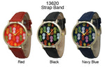 Load image into Gallery viewer, 6 Geneva Strap Band Watches
