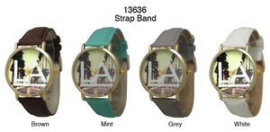 6 Geneva Strap Band Watches